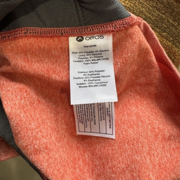 Oros Solarcore Half-Zip Insulated Pullover Mens Size M Coral Orange - Picture 9 of 12